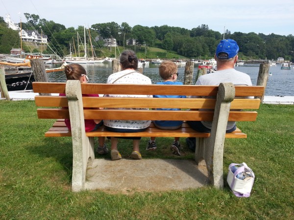 On the Bench With Grandparents